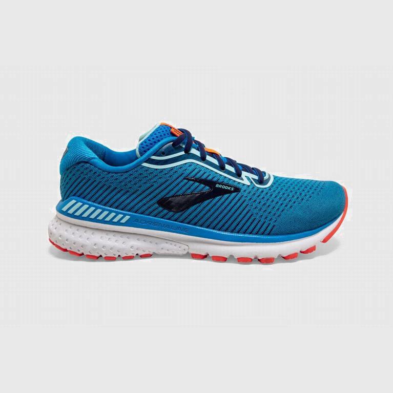 Tenis Brooks Adrenaline Gts 20 - Zapatillas Para Correr En Asfalto Mujer - Coral / Azules / Azul Mar